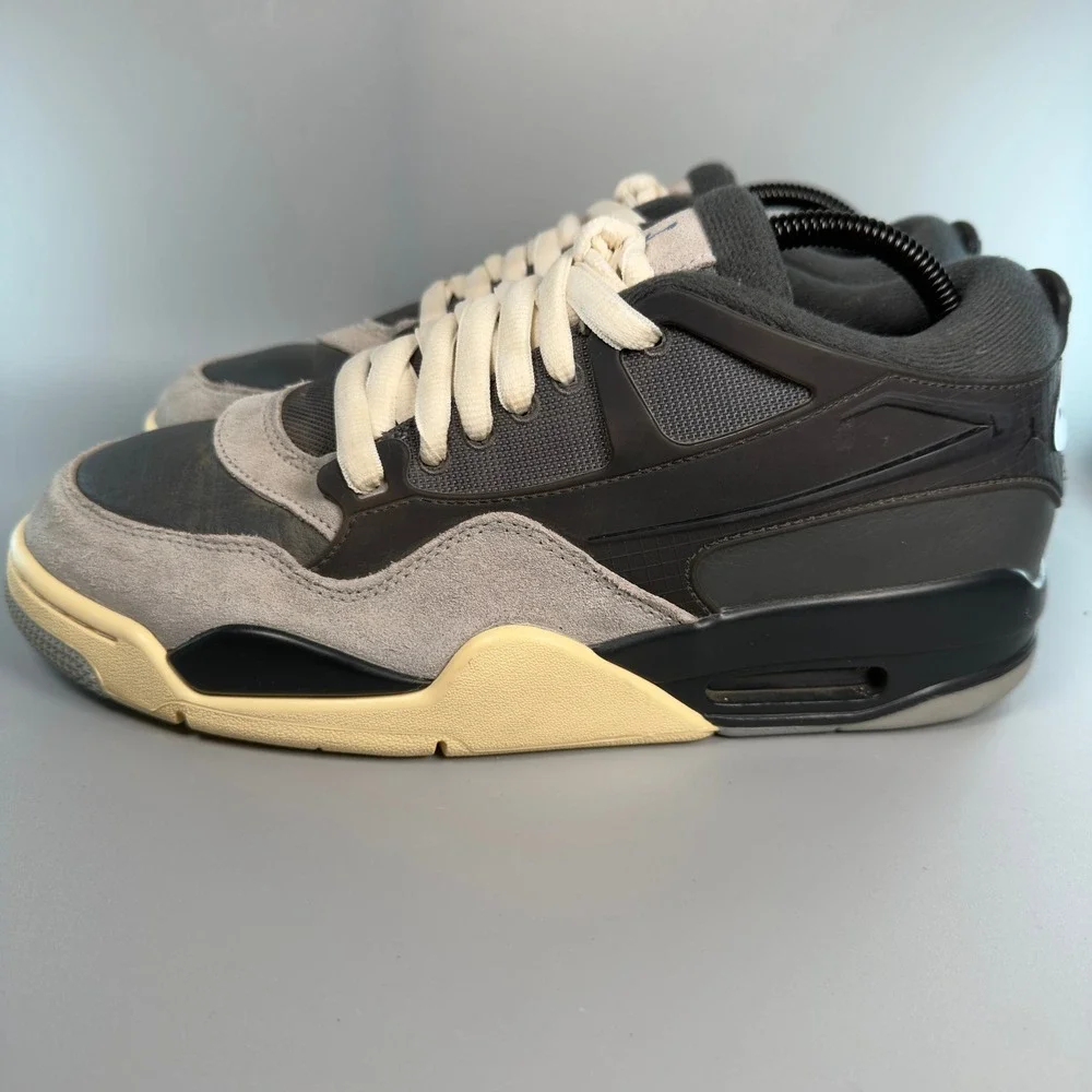 Nike Air Jordan 4 RM Mens 9.5 9 1/2 Iron Grey Black Bone Sneakers Low Top Shoes